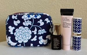 ESTEE LAUDER AdvancedNightRepair +FuturistAquaBrilliance +Lipstick +Makeup Bag - Picture 1 of 9