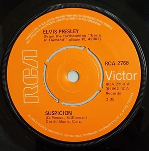 Suspicion - Elvis Presley (1976 United Kingdom) - Picture 1 of 2