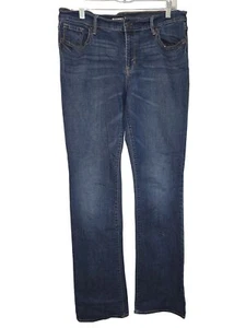 Old Navy Größe 10 Tall Mid Rise Straight Leg Denim Blue Jeans - Bild 1 von 8