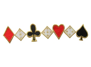 #2934 7 3/8" Poker Card Gambling Casino Embroidery Iron On Applique Patch - Picture 1 of 1