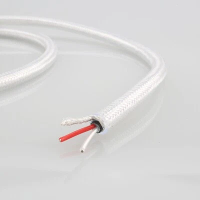 1M 15AWG 2Cores Solid Pure Silver Bulk Wire DIY Hifi Speaker Audio RCA XLR Cable - Image 1 of 4