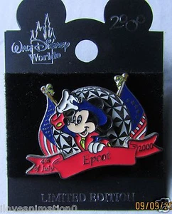 Disney WDW July 4th Set Mickey Mouse at Epcot Pin - Picture 1 of 2