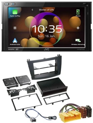 JVC DAB MP3 2DIN Bluetooth USB Autoradio für Mazda 3 (2009-2013) - Bild 1 von 4