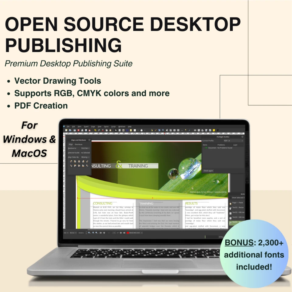 Desktop Publisher Professional Publishing Print Design Software Program USB/DVD - Image 1 of 4