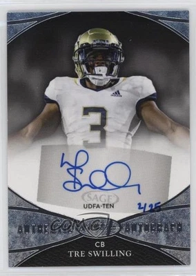 2022 Sage Aspire Silver /25 Tre Swilling #ASP-TS2 Auto - Image 1 of 2