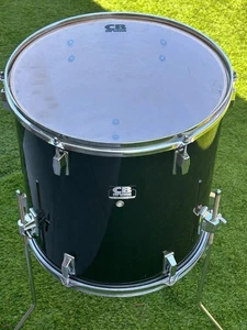 CB Drums MX Series 16'' X 16'' Floor Tom Drum with Legs Birch Poplar Shell Black - Picture 1 of 15