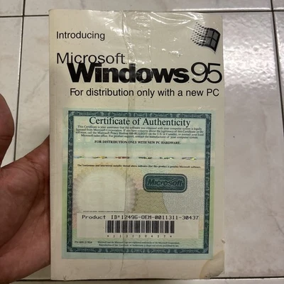 Microsoft Windows 95 con certificado de autenticidad e ID de producto - SELLADO NUEVO Foto 1 de 4