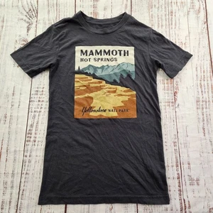 Mammoth Hot Springs Yellowstone Natl Park Black Short Sleeve T-Shirt Adult XS - Picture 1 of 7
