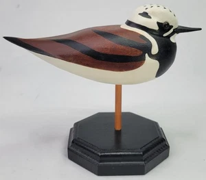 Ruddy Turnstone - geschnitzter Vogelköder aus Holz - signiert Tom Nelson - Bild 1 von 5