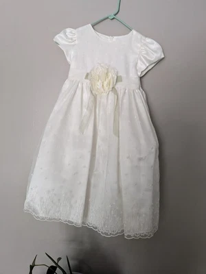 Bonnie Jean 5  White  embroidered party dress - Image 1 of 4