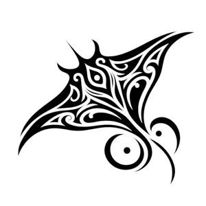 Tribal Mantaray Vinyl Decal Sticker window car van wall Sea Ocean Creatures Fish - Picture 1 of 47