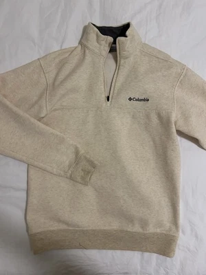 Columbia Men's Hart Mountain 1/2 ZipPulloverColor: Oatmeal Heather - Image 1 of 4