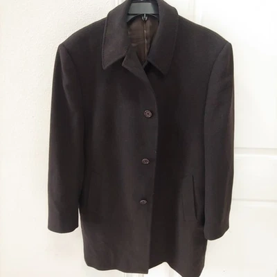 Cardinal Of Canada Wool Blend Coat Mens 46R Black Luxury OverCoat - Image 1 of 4