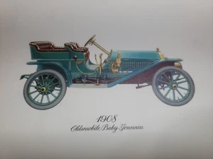 4 Gasoline Carriage Antique Car Lithograph Vintage Automobile Prints. Oldsmobile - Picture 1 of 6