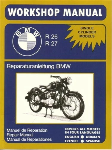 LIBRO MANUAL DE TALLER BMW R26 R27 REPARACIÓN DE MOTO SERVICIO ÚNICO FÁBRICA R-26 R-27 Foto 1 de 1