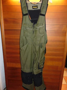 SNICKERS WORKWEAR 0312 Canvas One-Piece Bib Overall 41" x 31" Padded Knees Guard - Picture 1 of 12