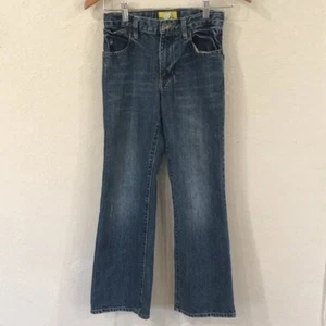 Old Navy Boys Sz 12 Slim Jeans Blue Bootcut Adjustable Waist Denim 100% Cotton - Picture 1 of 9
