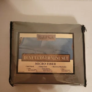 Duvet Cover Mini Set Cover And 2 Shams Olive Green/ Army Green Bayhill Suite - Picture 1 of 5
