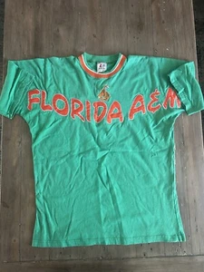 VINTAGE 90s FAMU Rattlers T Shirt Florida A&M University Single Stitch Sz L - Photo 1/15