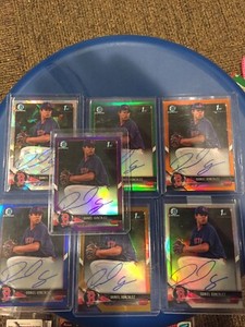 2018 Bowman Chrome Daniel Gonzalez Rookie Auto 7 Card Rainbow Lot Red Sox 