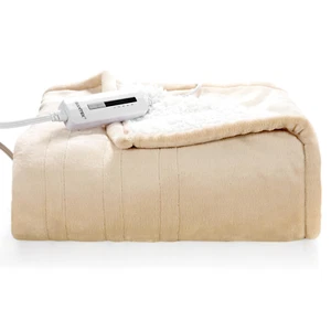 Electric Throw Heated Blanket, Soft Fast Heating Blanket w/5 Heat Settings - Picture 1 of 24