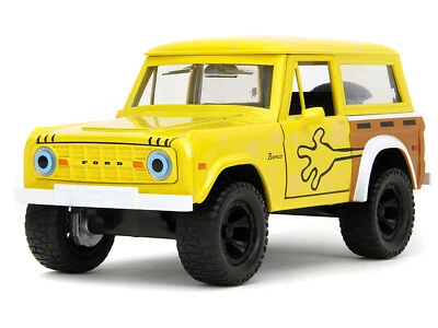 1973 Ford Bronco Yellow with Graphics SpongeBob SquarePants Diecast Figure carz - Image 1 of 4