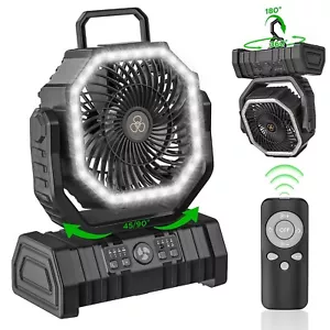 20000mAh Portable Camping Fan Battery Powered Tent Light Fan with LED Light Fan - Picture 1 of 8