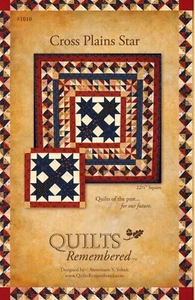 Cross Plains Star Quilt Pattern Wall Hanging 22 1/2" Sq. Quilts Remembered #1010 - Picture 1 of 3
