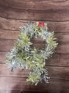 Christmas House Silver Gold Tinsel Garland 9 Feet NEW - Picture 1 of 3