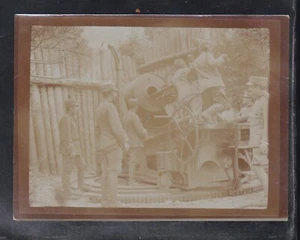 Fotografica Foto WW1 Soldati Italiani con Obice 280 mm KK5066 - Picture 1 of 1