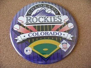 Colorado Rockies large 6" button with tabletop stand for display - Picture 1 of 3