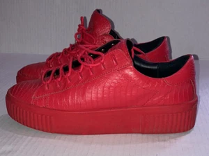 kendall + kylie Platform Sneakers Size 6 Medium Red Leather 82020 #Reese - Picture 1 of 7