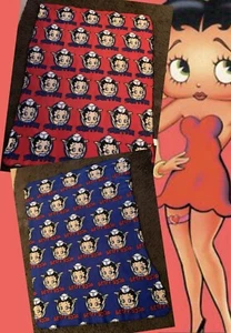 2 x Wolldecke , Sofadecken , Kuscheldecke  BETTY BOOP , 140 x 110 cm, Rot & Blau - Bild 1 von 6