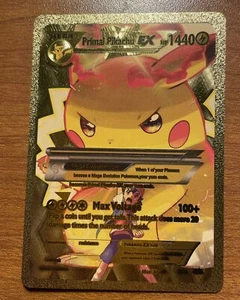Pokemon Primal Pikachu EX Gold Foil ✨️ Fan Art  - Foto 1 di 4
