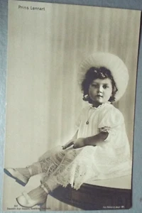 Prince Lennart, Duke of Småland (1911) Swedish Royalty RPPC Postcard - Picture 1 of 2