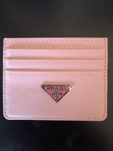 Prada Saffiano Leather Card Holder Pink - Picture 1 of 3