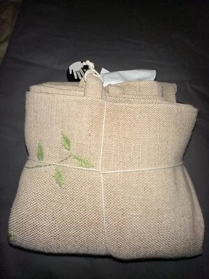 New EURO Cushion Covers 26 x 26" 65 x 65 cm Beige / Green Embroidered NEW - Image 1 of 4