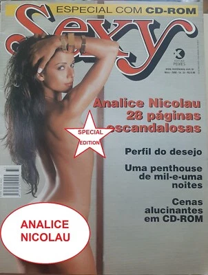SEXY MAGAZINE BRAZIL SPECIAL EDITION # 033 - ANALICE NICOLAU - MAY 2000 w CD-ROM - Image 1 of 4