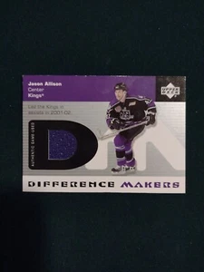 02-03 Upper Deck DIFFERENCE MAKERS JERSEY Card # DM-JA JASON ALLISON LA KINGS - Picture 1 of 2