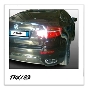 Simoni Racing Coppia codini marmitta Terminali ovali doppi inclinati acciaio ino - Foto 1 di 2