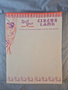 Vintage HOXIE BROS CIRCUS Letter Head Blank Page Sheet - Picture 1 of 3