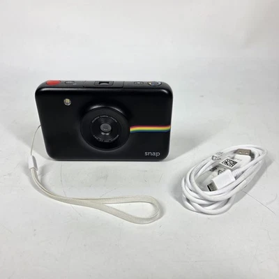 Polaroid Snap POLSP01 Instant Digital Camera – Black + Charging Cable - Tested  - Image 1 of 4
