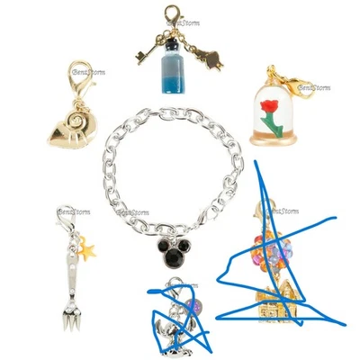 NUEVO Dije de personajes de películas de Disney O pulsera de Mickey a elegir en desplegable Foto 1 de 4