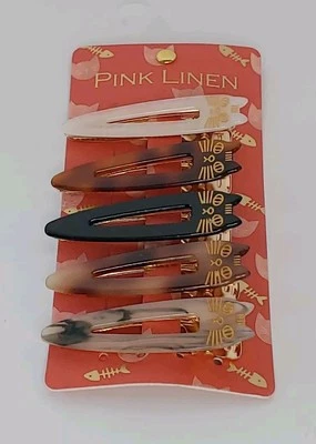 Розовый льняной комплект 5 Kitty Cat котенок заколки заколки модные аксессуары новый  - Изображение 1 из 4