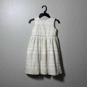 Laura Ashley Girls White/Beige Lace Dress size 6 - Picture 1 of 7