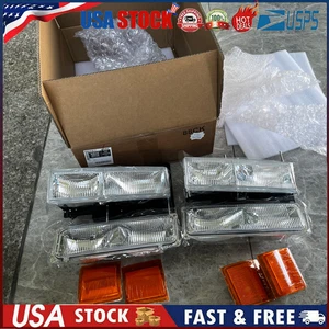 4X For 1994-99 Chevy Silverado C10 C/K 1500 2500 3500 Headlights w/Bumper Lamp 6 - Picture 1 of 14