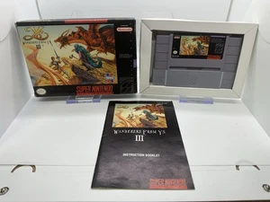 Ys III: Wanderers From Ys SNES, 1992, manuale autentico testato, scatola e cartuccia - Foto 1 di 12
