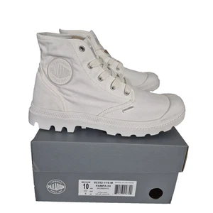 Palladium Boots Womens 10 Med Star White Pampa Hi Top Lace Up New in Box - Picture 1 of 9