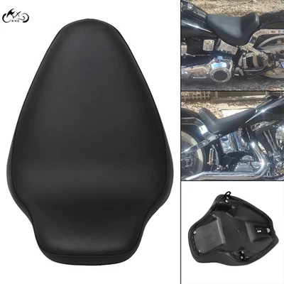 Smooth Driver Rider Solo Seat Black For Harley Fat Boy Softail FXSTC FXSTS FXST - Image 1 of 4