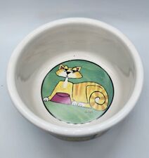 Ursula Dodge Cat Dish Pet Bowl "My Favorite Things" Signature Stoneware